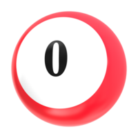 number ball 3d render png