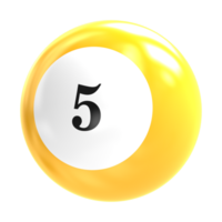 number ball 3d render png