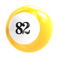 number ball 3d render png