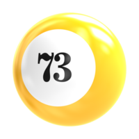 number ball 3d render png