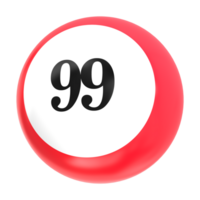 number ball 3d render png