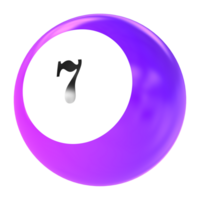 number ball 3d render png