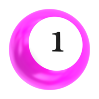 number ball 3d render png