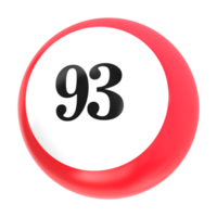 number ball 3d render png