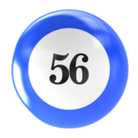 number ball 3d render png