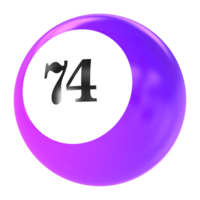 number ball 3d render png