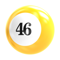 number ball 3d render png