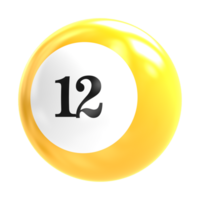 number ball 3d render png