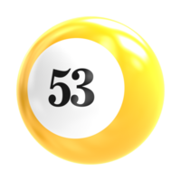 number ball 3d render png