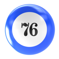 number ball 3d render png