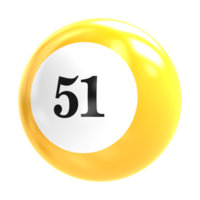 number ball 3d render png