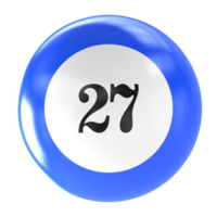 number ball 3d render png