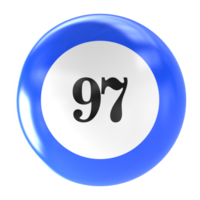 number ball 3d render png