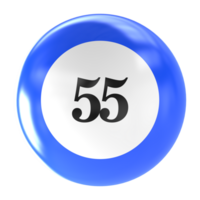 number ball 3d render png