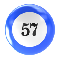 number ball 3d render png