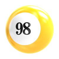 number ball 3d render png