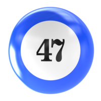 number ball 3d render png