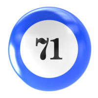 number ball 3d render png