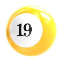 number ball 3d render png