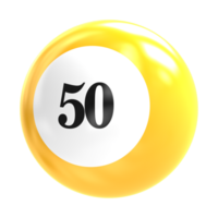 number ball 3d render png