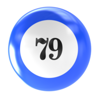 number ball 3d render png