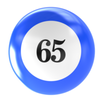 number ball 3d render png