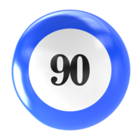 number ball 3d render png