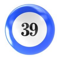 number ball 3d render png