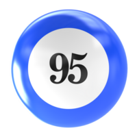 number ball 3d render png