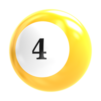 number ball 3d render png