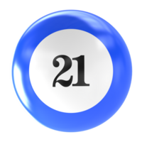 number ball 3d render png