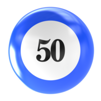 number ball 3d render png