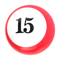 number ball 3d render png