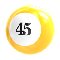 number ball 3d render png