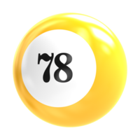 number ball 3d render png