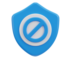 shield with security block user ban icon png