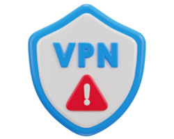 3d vpn réseau bloquer icône illustration png