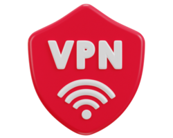 3d proteger proteger con vpn red icono png
