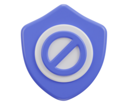 shield with security block user ban icon png