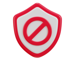 Schild mit Sicherheit Block Benutzer Verbot Symbol png