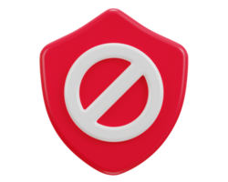 shield with security block user ban icon png