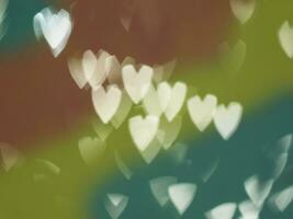 green blur heart bokeh background nature and sweet light blur background green photo