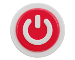 power off button icon 3d render png