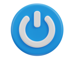 3d power button icon illustration png