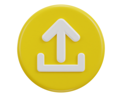 3d upload button icon png