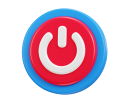 3d power off button icon illustration png