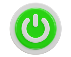 power off button icon 3d render png