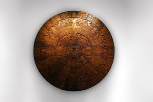 Aztec calendar or Mexican sun stone in professional quality to print, use as a background photo