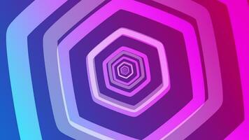 beschwingt bunt wiederholen gerundet Hexagon Muster abstrakt Hintergrund. diese Spaß, heiter Rosa und Blau Gradient Animation ist voll hd und ein nahtlos Schleife. video