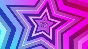 beschwingt bunt wiederholen gerundet Star Muster abstrakt Hintergrund. diese Spaß, heiter Rosa und Blau Gradient Animation ist voll hd und ein nahtlos Schleife. video